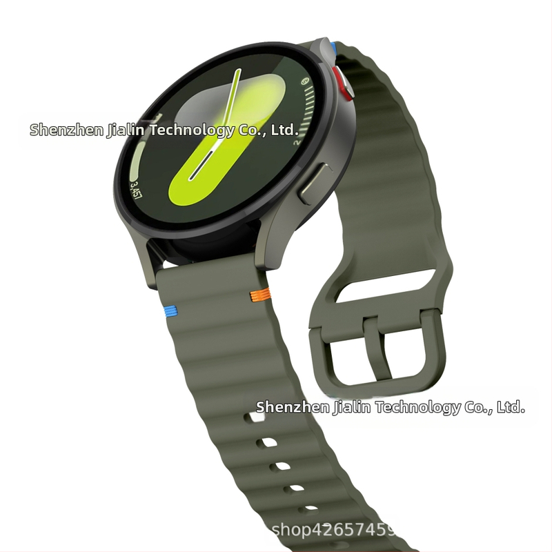 Silikónový remienok na hodinky Samsung Watch765 s vlnitým stehom 20 mm, silikónový remienok na zápästie Huawei 22 mm s farebnou prackou