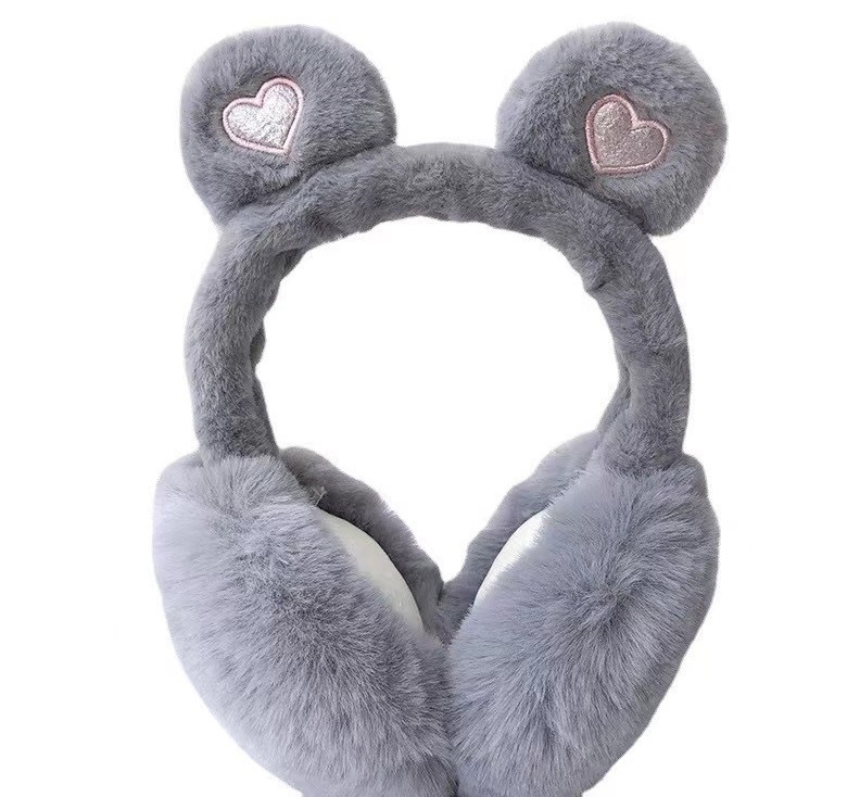 Sulankstomos meškos ausų formos ausų judesiai moterims, nauji korėjietiško stiliaus žiemos šilti studentai, mieli animaciniai pliušiniai, vėjui atsparūs ausų šildukai