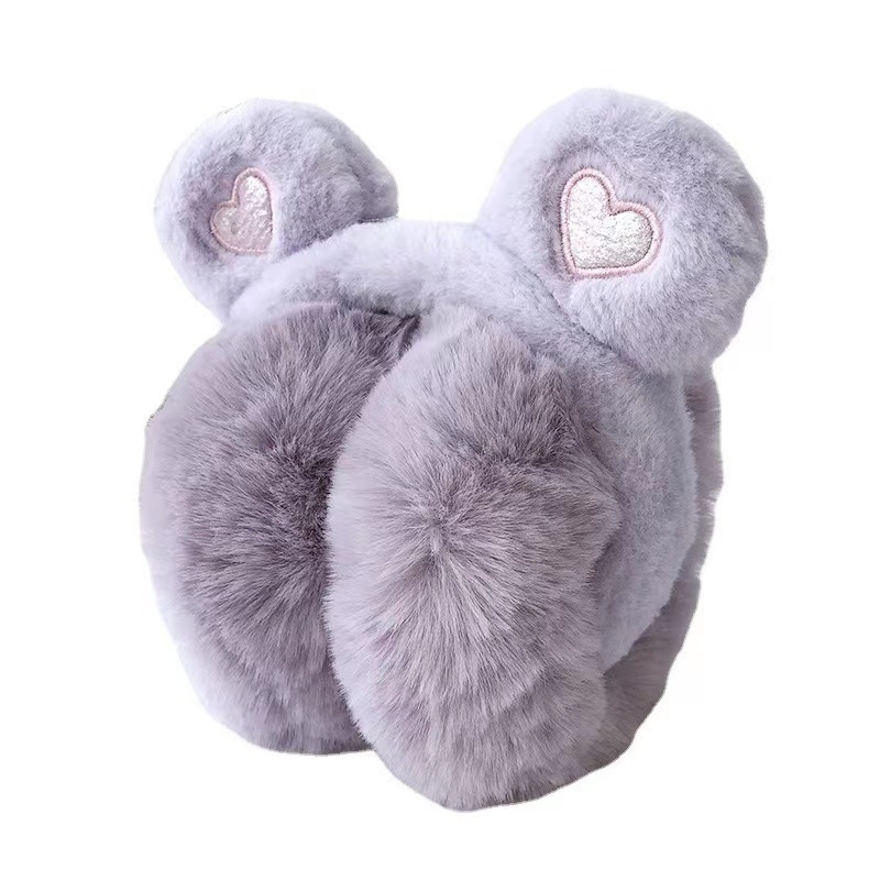 Sulankstomos meškos ausų formos ausų judesiai moterims, nauji korėjietiško stiliaus žiemos šilti studentai, mieli animaciniai pliušiniai, vėjui atsparūs ausų šildukai