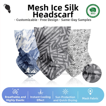 Xunhui maagiline pearätt õues ratsutamismask päikesekaitse hingav jääsiidist võrgust näorätik jooksupritsmega õmblusteta pearätt