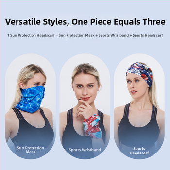 Xunhui maagiline pearätt õues ratsutamismask päikesekaitse hingav jääsiidist võrgust näorätik jooksupritsmega õmblusteta pearätt