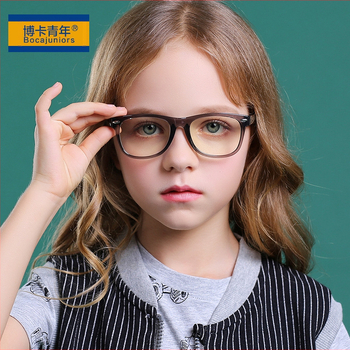 Moodsad laste klassikalised sinise valguse vastased prillid, mõõduga vahtivad laste sinise valguse vastased TR90 kaitseprillid, pehme lühinägelikkus YKF802