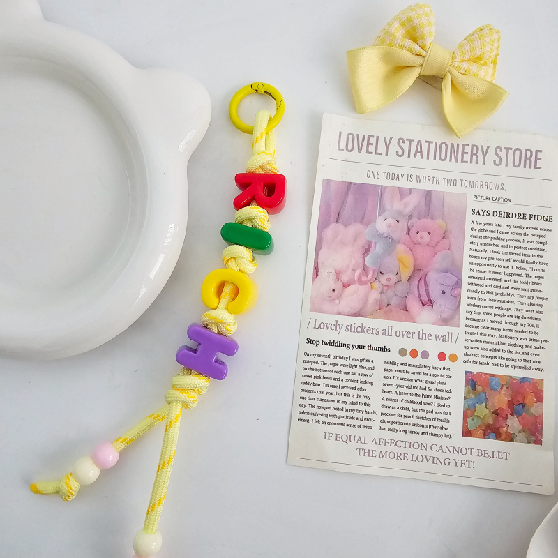 Τσάντα Miu με χάντρες από ντοπαμίνη και υφαντό σχοινί, κρεμαστή τσάντα με χάντρες και εκρηκτικά χρώματα, μενταγιόν