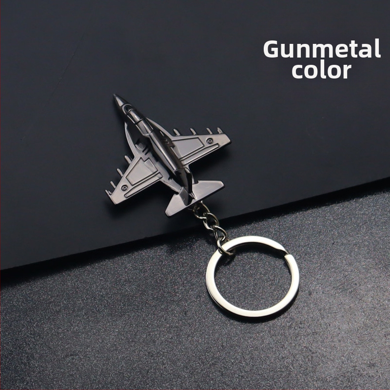 Pilnmetāla iznīcinātāja atslēgu piekariņš 3D modeļa lidmašīnas atslēgas kulons aviācijas mazai dāvanai bez koriģējošas izgatavošanas