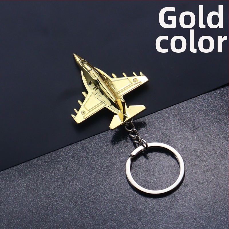 Pilnmetāla iznīcinātāja atslēgu piekariņš 3D modeļa lidmašīnas atslēgas kulons aviācijas mazai dāvanai bez koriģējošas izgatavošanas