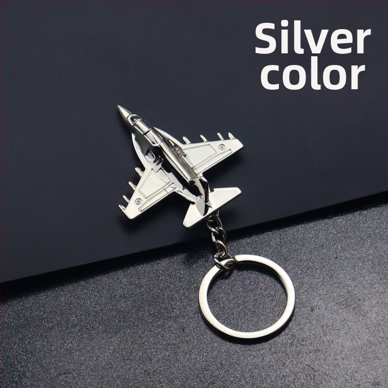 Pilnmetāla iznīcinātāja atslēgu piekariņš 3D modeļa lidmašīnas atslēgas kulons aviācijas mazai dāvanai bez koriģējošas izgatavošanas