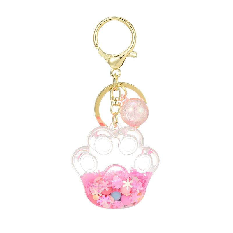 Õli voolava liivapudeli võtmehoidja akrüülist võtmehoidja ripats kingitus armas kassipoeg haarata kiosk väikesed ehted hulgimüük