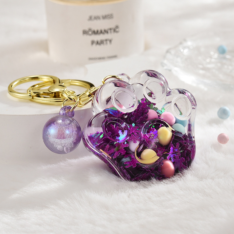 Õli voolava liivapudeli võtmehoidja akrüülist võtmehoidja ripats kingitus armas kassipoeg haarata kiosk väikesed ehted hulgimüük