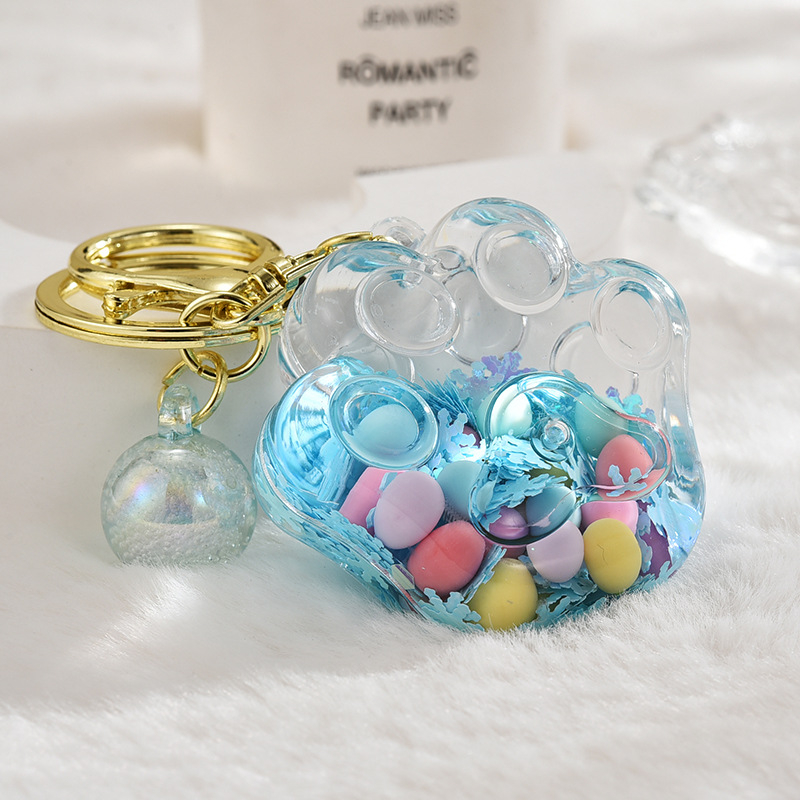 Õli voolava liivapudeli võtmehoidja akrüülist võtmehoidja ripats kingitus armas kassipoeg haarata kiosk väikesed ehted hulgimüük