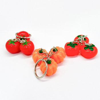 Simulatsioonivaigust armas väike ripats kõrvitsast hurmaa tomati võtmehoidja kott mobiiltelefoni video armas kaunistus