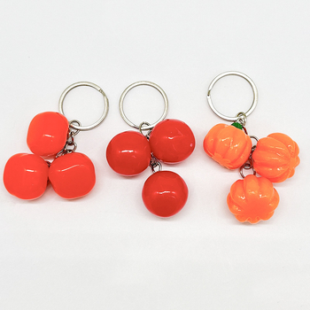 Simulatsioonivaigust armas väike ripats kõrvitsast hurmaa tomati võtmehoidja kott mobiiltelefoni video armas kaunistus