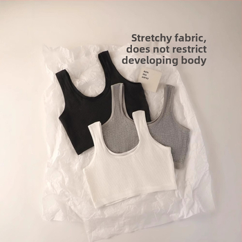 Razvojni dvoslojni prsluk za djevojčice od 7 do 15 godina, donje rublje za učenice osnovnih škola, učenice srednjih škola, pamučni grudnjak s grudnjakom protiv bulina