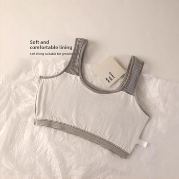 Razvojni dvoslojni prsluk za djevojčice od 7 do 15 godina, donje rublje za učenice osnovnih škola, učenice srednjih škola, pamučni grudnjak s grudnjakom protiv bulina