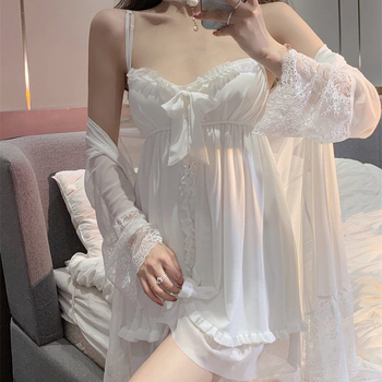 Naiste suvine öösärk, uus printsessi stiilis pidžaama, pitsist, seksikas, puhas soov, kaheosaline koduriiete hulgimüük