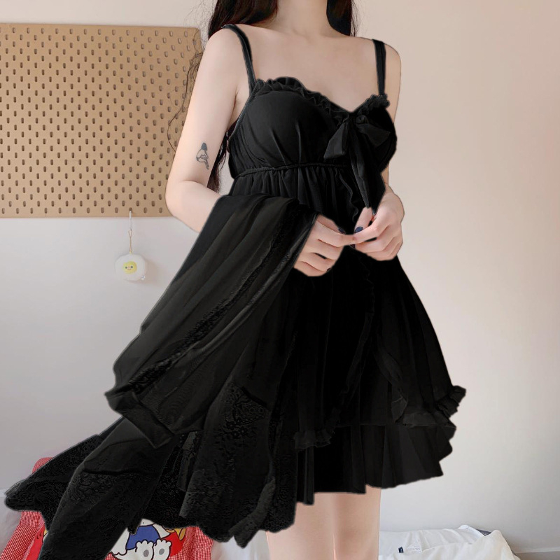 Naiste suvine öösärk, uus printsessi stiilis pidžaama, pitsist, seksikas, puhas soov, kaheosaline koduriiete hulgimüük