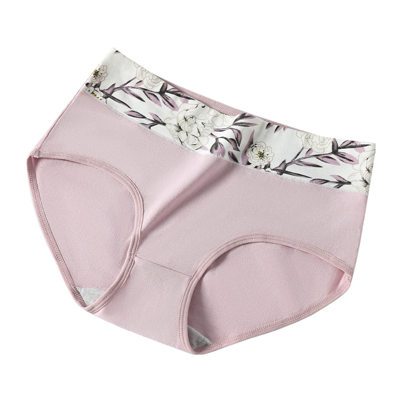 Piiriülene suur suurus 10A klassi antibakteriaalne aluspesu tüdrukutele, trükitud Euroopa ja Ameerika kõrge vöökohaga, kõhu kontrolli all hoidmiseks, paksudele tüdrukutele, õmblusteta puhas puuvill