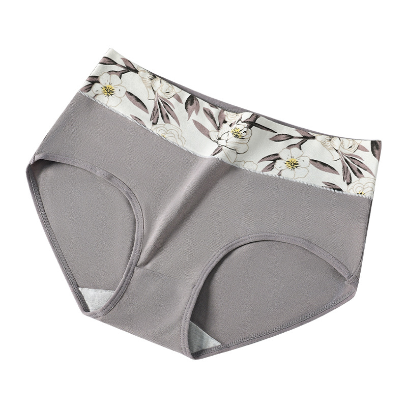 Piiriülene suur suurus 10A klassi antibakteriaalne aluspesu tüdrukutele, trükitud Euroopa ja Ameerika kõrge vöökohaga, kõhu kontrolli all hoidmiseks, paksudele tüdrukutele, õmblusteta puhas puuvill