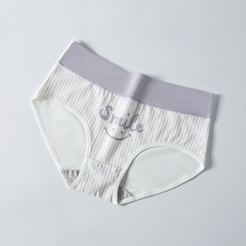 Piiriülene suur suurus 10A klassi antibakteriaalne aluspesu tüdrukutele, trükitud Euroopa ja Ameerika kõrge vöökohaga, kõhu kontrolli all hoidmiseks, paksudele tüdrukutele, õmblusteta puhas puuvill