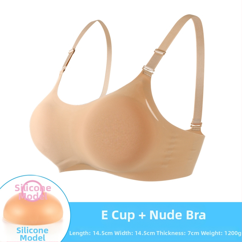 Speciali protezinė liemenėlė krūtų implantams įtvirtinti, realistiškos moteriškos netikros krūtys, itin didelis krūtinės artefaktas, „Cosplay“ silikoninis puskamuolys