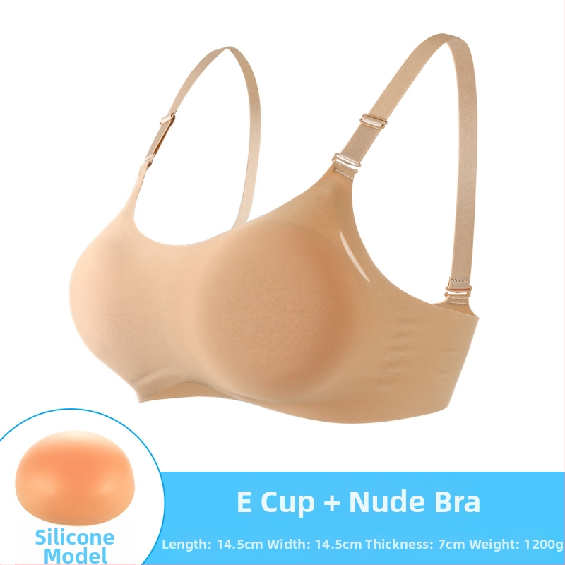 Speciali protezinė liemenėlė krūtų implantams įtvirtinti, realistiškos moteriškos netikros krūtys, itin didelis krūtinės artefaktas, „Cosplay“ silikoninis puskamuolys