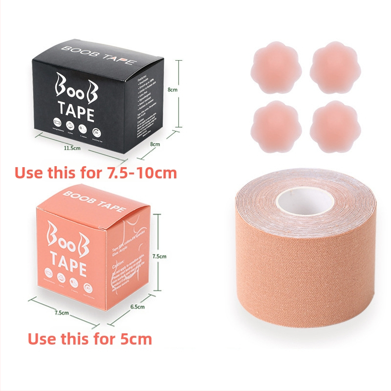 Többfunkciós láthatatlan mellemelő kötés, mellkasi rugalmas szövet viselési módszer szalag, Amazon