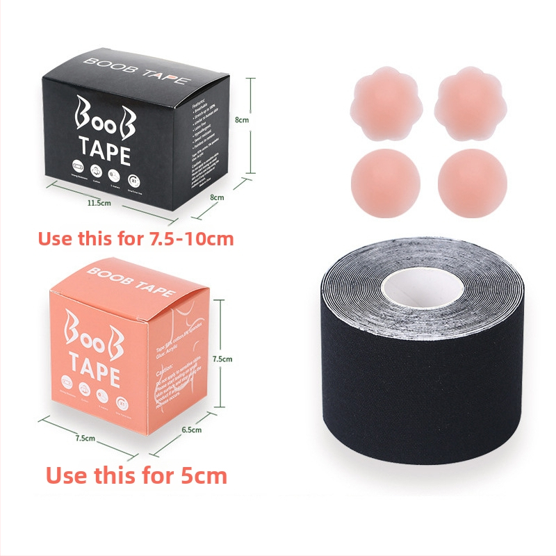 Többfunkciós láthatatlan mellemelő kötés, mellkasi rugalmas szövet viselési módszer szalag, Amazon