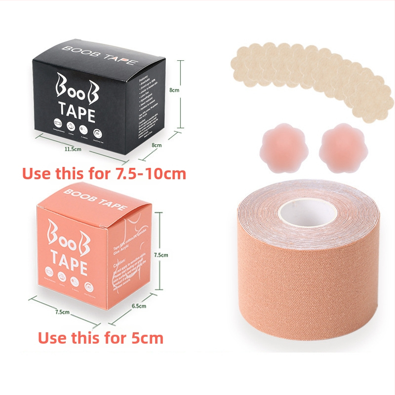 Többfunkciós láthatatlan mellemelő kötés, mellkasi rugalmas szövet viselési módszer szalag, Amazon