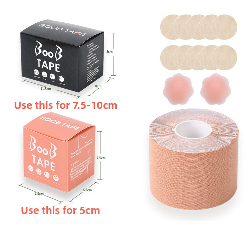 Többfunkciós láthatatlan mellemelő kötés, mellkasi rugalmas szövet viselési módszer szalag, Amazon