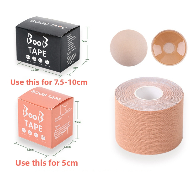 Többfunkciós láthatatlan mellemelő kötés, mellkasi rugalmas szövet viselési módszer szalag, Amazon