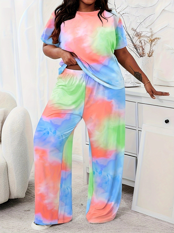 Vanjska trgovina prekogranična 2023. Novo pismo pidžama kratkih rukava + dvodijelno odijelo s leopard printom