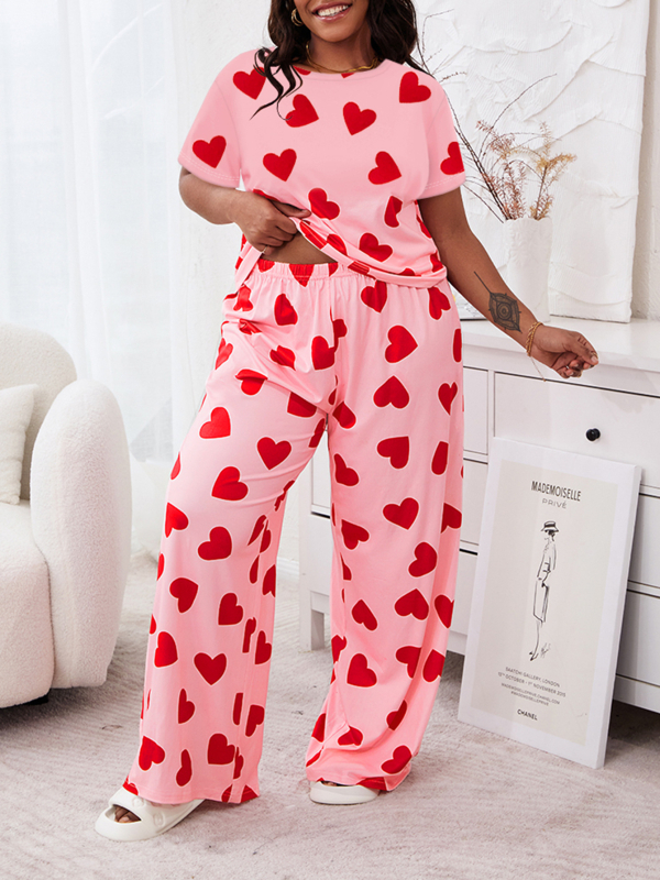 Vanjska trgovina prekogranična 2023. Novo pismo pidžama kratkih rukava + dvodijelno odijelo s leopard printom