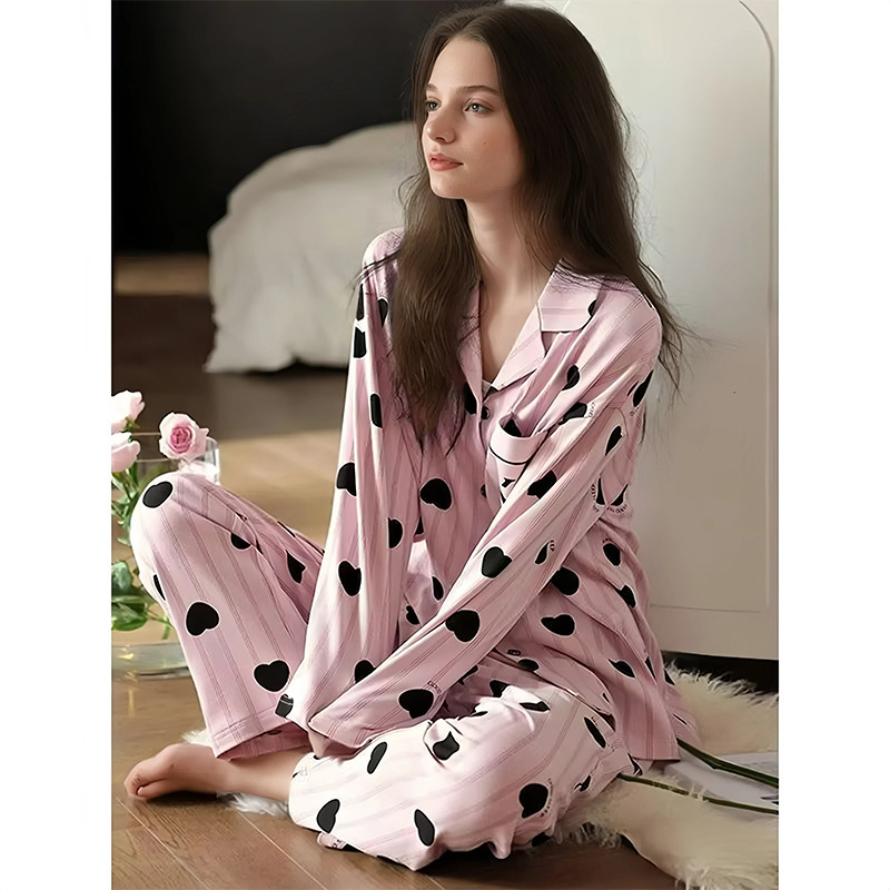 Pavasario ir rudens pižama Vyriškas grynos medvilnės paauglių megztinis ilgomis rankovėmis Pavasaris ir ruduo „Ebay Leisure Crossborder Plus Fat Plus“ visiems