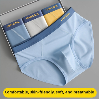 Ανδρικά σλιπ 2025, αντιβακτηριδιακά, καθαρά βαμβακερά, πενιέ, αναπνεύσιμα παντελόνια, τεσσάρων εποχών, αθλητικά, μεσαίας μέσης, για άνδρες, με αντιβακτηριδιακό καβάλο