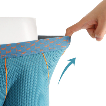 Tarpvalstybinė užsienio prekyba Vyriškos ledo šilko apatinės kelnės Sportinės fitneso apsauginės kelnės Suaugusiems Vidutinio juosmens žakardo apatiniai