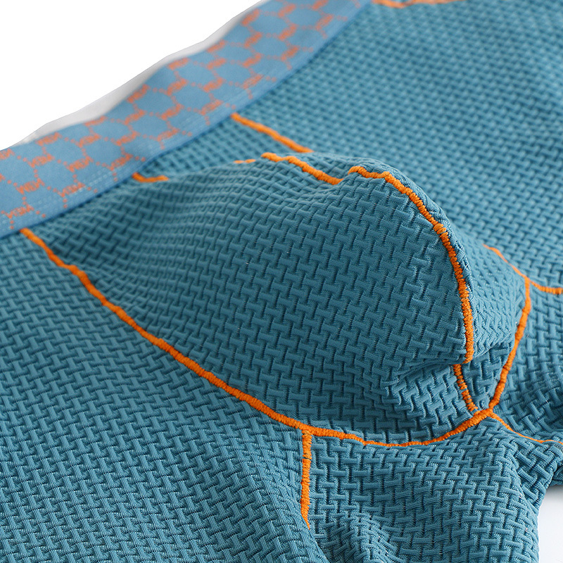 Tarpvalstybinė užsienio prekyba Vyriškos ledo šilko apatinės kelnės Sportinės fitneso apsauginės kelnės Suaugusiems Vidutinio juosmens žakardo apatiniai