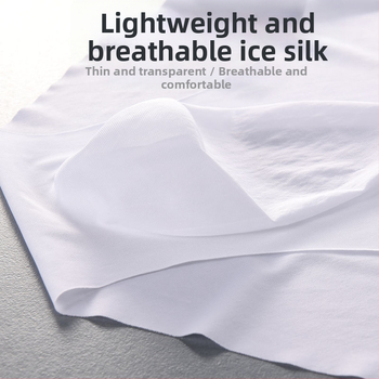 Τρισδιάστατα οπτικά λεπτά σλιπ από μετάξι πάγου, καλοκαιρινά, διαφανή, εξαιρετικά λεπτά, αναπνεύσιμα σορτς χωρίς ραφές, κοκέτα ανδρικά εσώρουχα