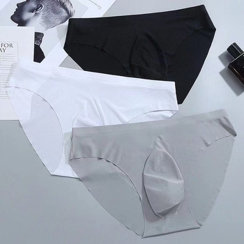 Τρισδιάστατα οπτικά λεπτά σλιπ από μετάξι πάγου, καλοκαιρινά, διαφανή, εξαιρετικά λεπτά, αναπνεύσιμα σορτς χωρίς ραφές, κοκέτα ανδρικά εσώρουχα