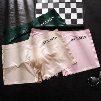 Διασυνοριακό εξωτερικό εμπόριο τρισδιάστατη κυρτή τσάντα σέξι γράμματα ημιδιαφανές μετάξι πάγου λεπτό ανδρικό εσώρουχο μποξεράκι σορτς κεφάλι