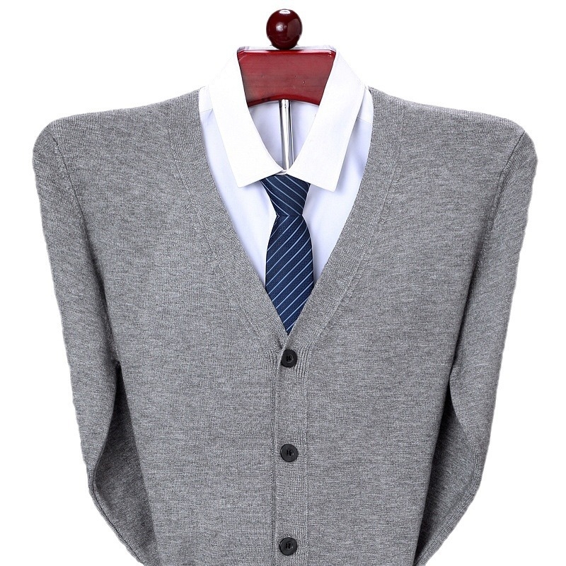 Debeli pleteni kardigan za muški jesensko-zimski model 2023., ležeran pulover u korejskom stilu, muški trendi, svestrani top