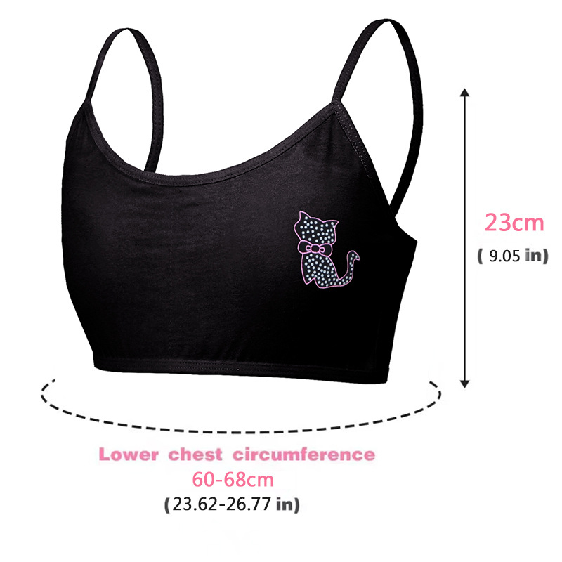 Bērnu krūšturis maza veste apakšveļas siksna kokvilna 8-12 gadus veciem bērniem attīstības bez lencītēm skolēniem meitenēm vidējiem un veciem bērniem vasaras krūšu aptīšana