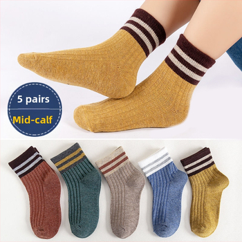 Laste sokid kevad- ja sügissokid meestele ja naistele, armsad hingavad, kolledžistiilis beebisokid