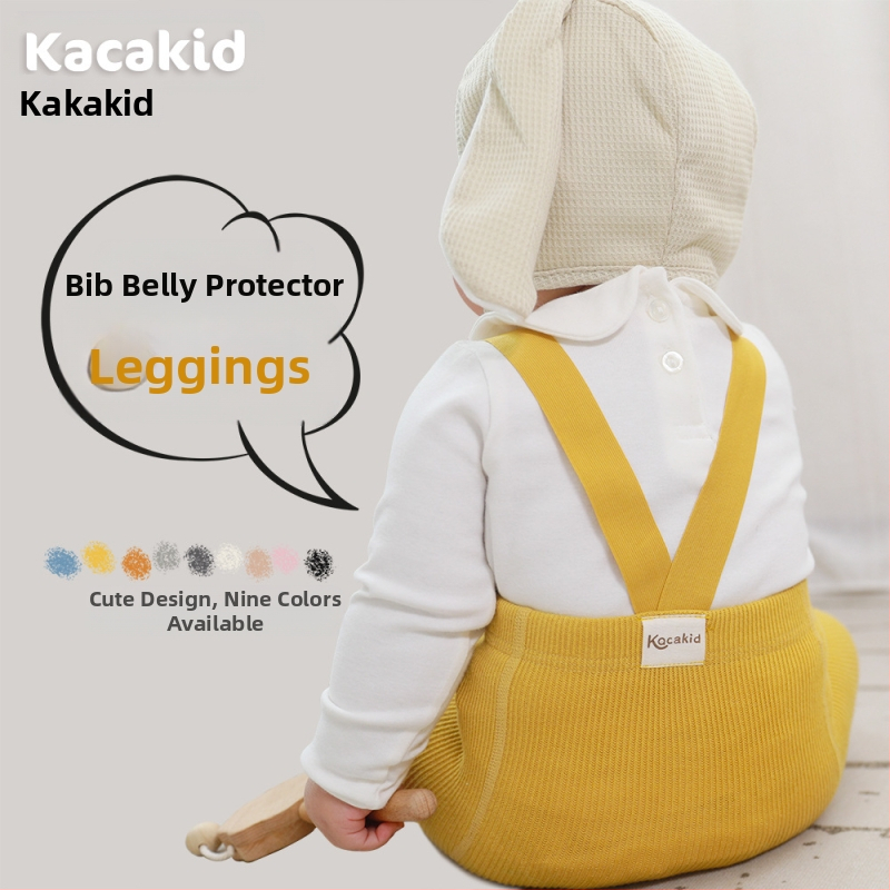Prísny výber jarných a jesenných detských pančuchových nohavíc s vysokým pásom, chráničov brucha, popruhových nohavíc, jednofarebných legín