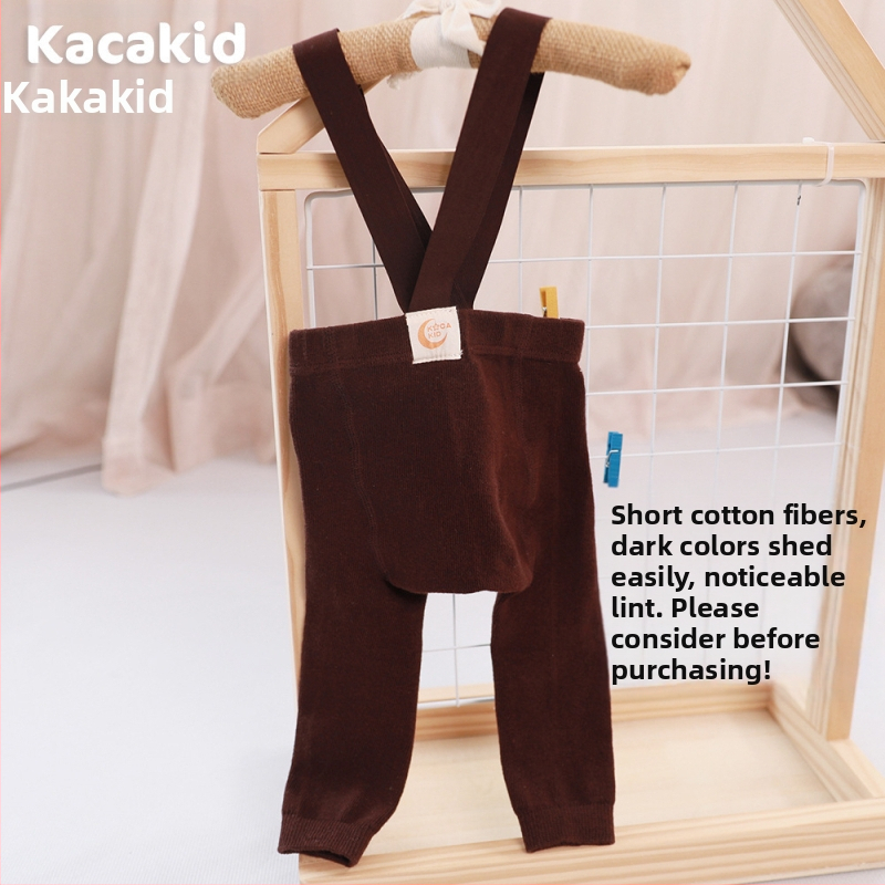 Prísny výber jarných a jesenných detských pančuchových nohavíc s vysokým pásom, chráničov brucha, popruhových nohavíc, jednofarebných legín