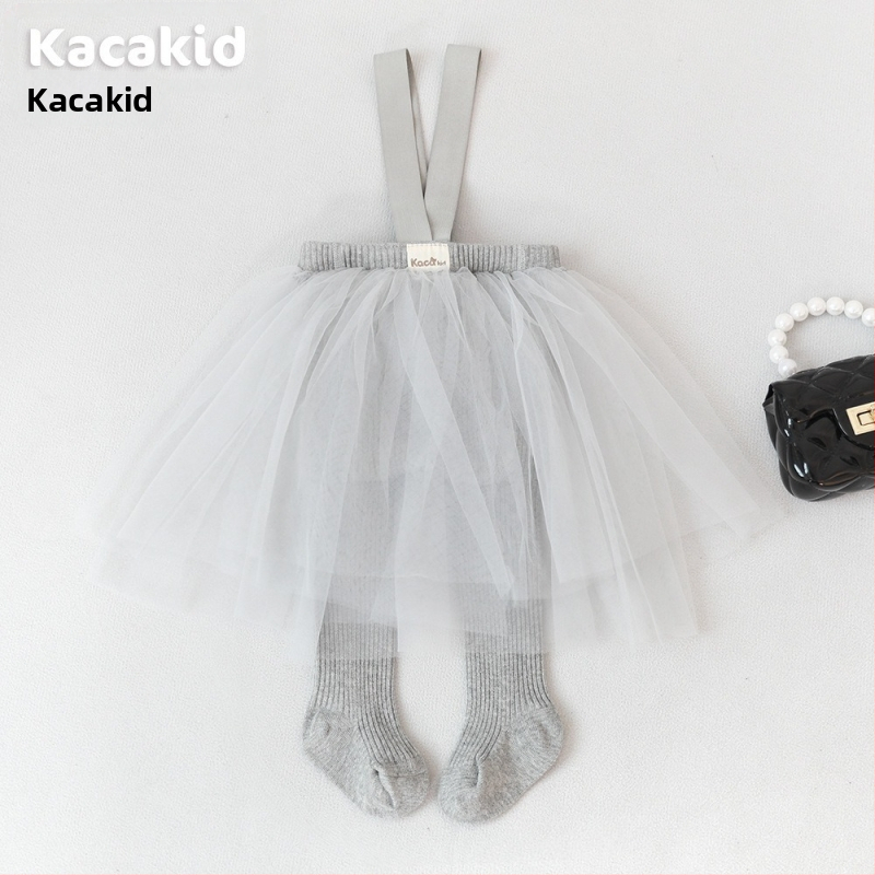 Prísny výber jarných a jesenných detských pančuchových nohavíc s vysokým pásom, chráničov brucha, popruhových nohavíc, jednofarebných legín