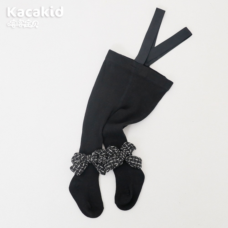Prísny výber jarných a jesenných detských pančuchových nohavíc s vysokým pásom, chráničov brucha, popruhových nohavíc, jednofarebných legín