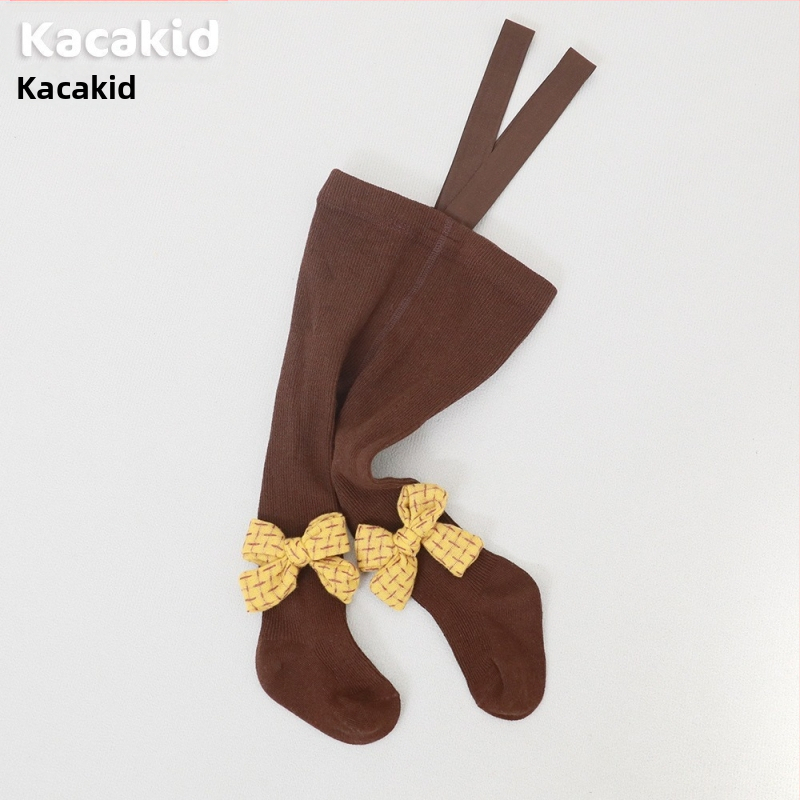 Prísny výber jarných a jesenných detských pančuchových nohavíc s vysokým pásom, chráničov brucha, popruhových nohavíc, jednofarebných legín