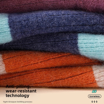 Laste kašmiirist sokid, talvel paksendatud soojad, fliisvoodriga poiste ja tüdrukute sokid, jänesekarvased sokid, laste sokid, beebide sügis- ja talvevillased sokid.