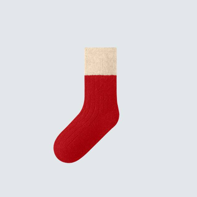 Laste kašmiirist sokid, talvel paksendatud soojad, fliisvoodriga poiste ja tüdrukute sokid, jänesekarvased sokid, laste sokid, beebide sügis- ja talvevillased sokid.