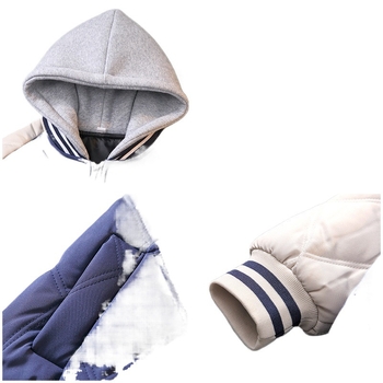 Μπουφάν με βαμβάκι, βαμβακερό, χοντρό, μεγάλο παιδικό παλτό αγοριού 2024, νέα παιδικά ρούχα, αγόρια, φθινόπωρο και χειμώνας, στολή μπέιζμπολ χειμώνας