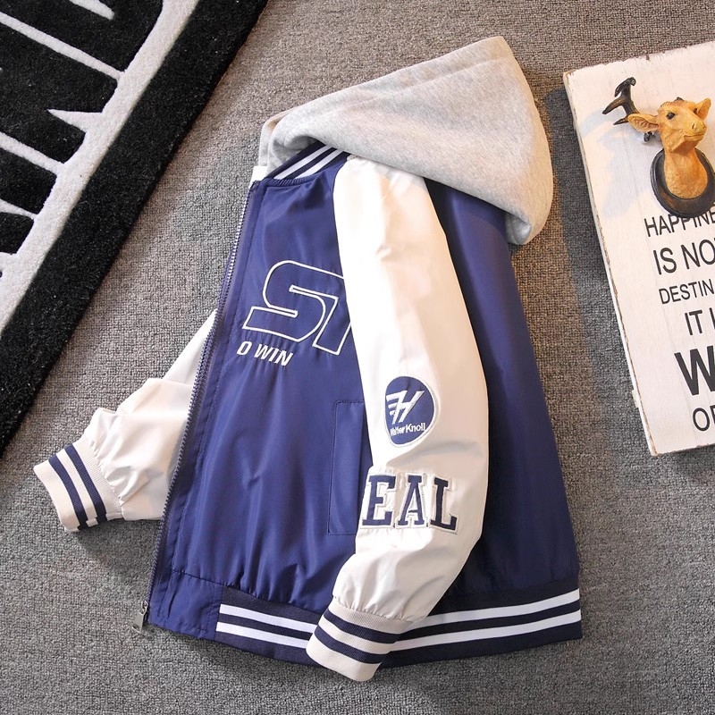 Μπουφάν με βαμβάκι, βαμβακερό, χοντρό, μεγάλο παιδικό παλτό αγοριού 2024, νέα παιδικά ρούχα, αγόρια, φθινόπωρο και χειμώνας, στολή μπέιζμπολ χειμώνας